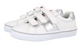 Prada Boy's White Leather Sneaker 0O0667