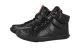 Prada Boy's Black Leather High-Top Sneaker 0T0540