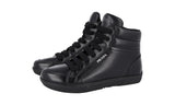 Prada Boy's Black Leather High-Top Sneaker 0T0631