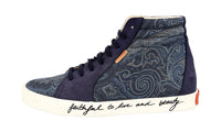 Etro Men's Blue Leather High-Top Sneaker 12140