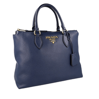 Prada Women's Blue Leather Shoulder Bag 1BA063