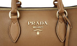 Prada Women's Brown Leather Shoulder Bag 1BA063