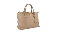Prada Women's 1BA063 Beige Leather Shoulder Bag