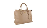 Prada Women's 1BA063 Beige Leather Shoulder Bag