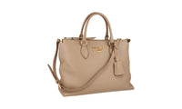Prada Women's Beige Leather Shoulder Bag 1BA063