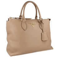 Prada Women's Beige Leather Shoulder Bag 1BA063