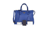 Prada Women's Blue Leather Shoulder Bag 1BA063