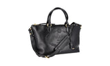 Prada Women's 1BA104 Black Leather Shoulder Bag
