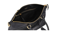 Prada Women's Black Leather Shoulder Bag 1BA104