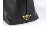 Prada Women's Black Leather Shoulder Bag 1BA104