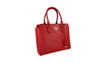 Prada Women's 1BA113 Red Saffiano Leather Leather Shoulder Bag
