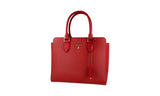 Prada Women's Red Saffiano Leather Twoway Shoulder Bag 1BA113