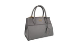 Prada Women's 1BA116 Grey Saffiano Leather Leather Shoulder Bag