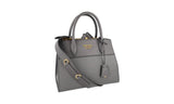 Prada Women's Grey Saffiano Leather Paradigme Esplanade Shoulder Bag 1BA116
