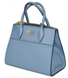 Prada Women's Blue High-Quality Saffiano Leather Paradigme Folder Bag 1BA116