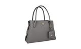 Prada Women's Grey Leather Shoulder Bag 1BA127