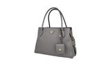 Prada Women's Grey Leather Shoulder Bag 1BA127