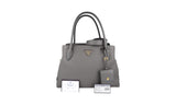 Prada Women's Grey Leather Shoulder Bag 1BA127