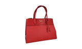Prada Women's Red Saffiano Leather Paradigme Esplanade Shoulder Bag 1BA130