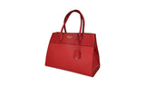 Prada Women's Red Saffiano Leather Paradigme Esplanade Shoulder Bag 1BA130