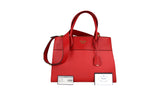 Prada Women's Red Saffiano Leather Paradigme Esplanade Shoulder Bag 1BA130
