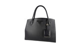 Prada Women's Black Saffiano Leather Monochrome Shoulder Bag 1BA155