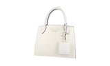 Prada Women's White Saffiano Leather Monochrome Shoulder Bag 1BA156