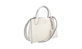 Prada Women's White Saffiano Leather Monochrome Shoulder Bag 1BA156