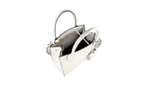 Prada Women's White Saffiano Leather Monochrome Shoulder Bag 1BA156