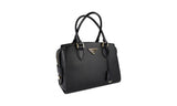 Prada Women's 1BA164 Black High-Quality Saffiano Leather Leather Shoulder Bag