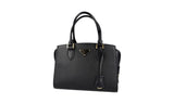 Prada Women's Black Saffiano Leather Kristen Shoulder Bag 1BA164