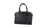 Prada Women's Black High-Quality Saffiano Leather Shoulder Bag 1BA164