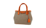 Prada Women's Beige Logo Jacquard Canvas Shoulder Bag 1BA172