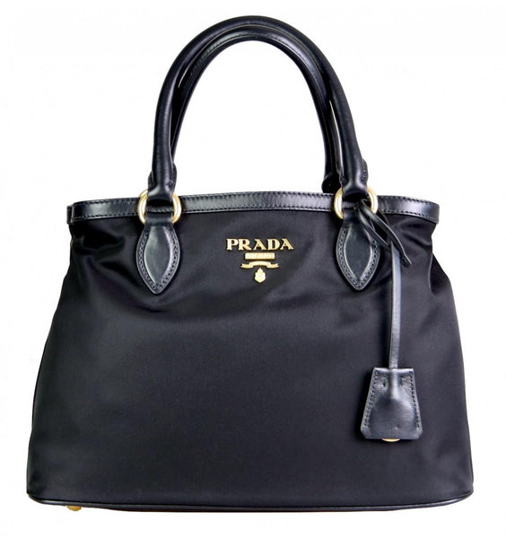 Prada Women's 1BA173 Black Nylon Shoulder Bag