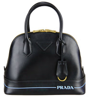 Prada Women's Black Leather Mirage Shoulder Bag 1BA200