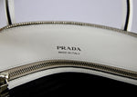 Prada Women's 1BA200 White Leather Shoulder Bag