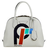 Prada Women's White Leather Promenade Shoulder Bag 1BA200