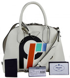 Prada Women's White Leather Promenade Shoulder Bag 1BA200