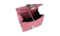 Prada Women's Pink Leather Elektra Croc Shoulder Bag 1BA203
