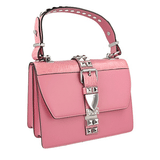 Prada Women's Pink Leather Elektra Croc Shoulder Bag 1BA203