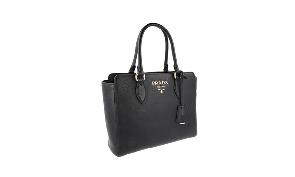 Prada Women's 1BA205 Black Leather Shoulder Bag