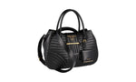 Prada Women's 1BA224 Black Leather Shoulder Bag