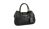Prada Women's Black Leather Diagramme Shoulder Bag 1BA224