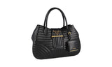Prada Women's Black Leather Diagramme Shoulder Bag 1BA224
