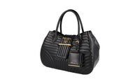 Prada Women's Black Leather Diagramme Shoulder Bag 1BA224
