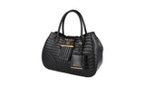 Prada Women's Black Leather Diagramme Shoulder Bag 1BA224