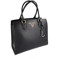 Prada Women's Black Leather Shoulder Bag 1BA227