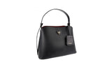 Prada Women's 1BA251 Black High-Quality Saffiano Leather Leather Shoulder Bag