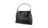 Prada Women's Black High-Quality Saffiano Leather Matinee Shoulder Bag 1BA251