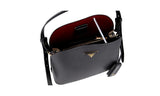 Prada Women's Black Saffiano Leather Matinee Shoulder Bag 1BA251